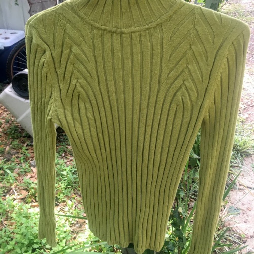 Green Margaret Frances Turtleneck Sweater